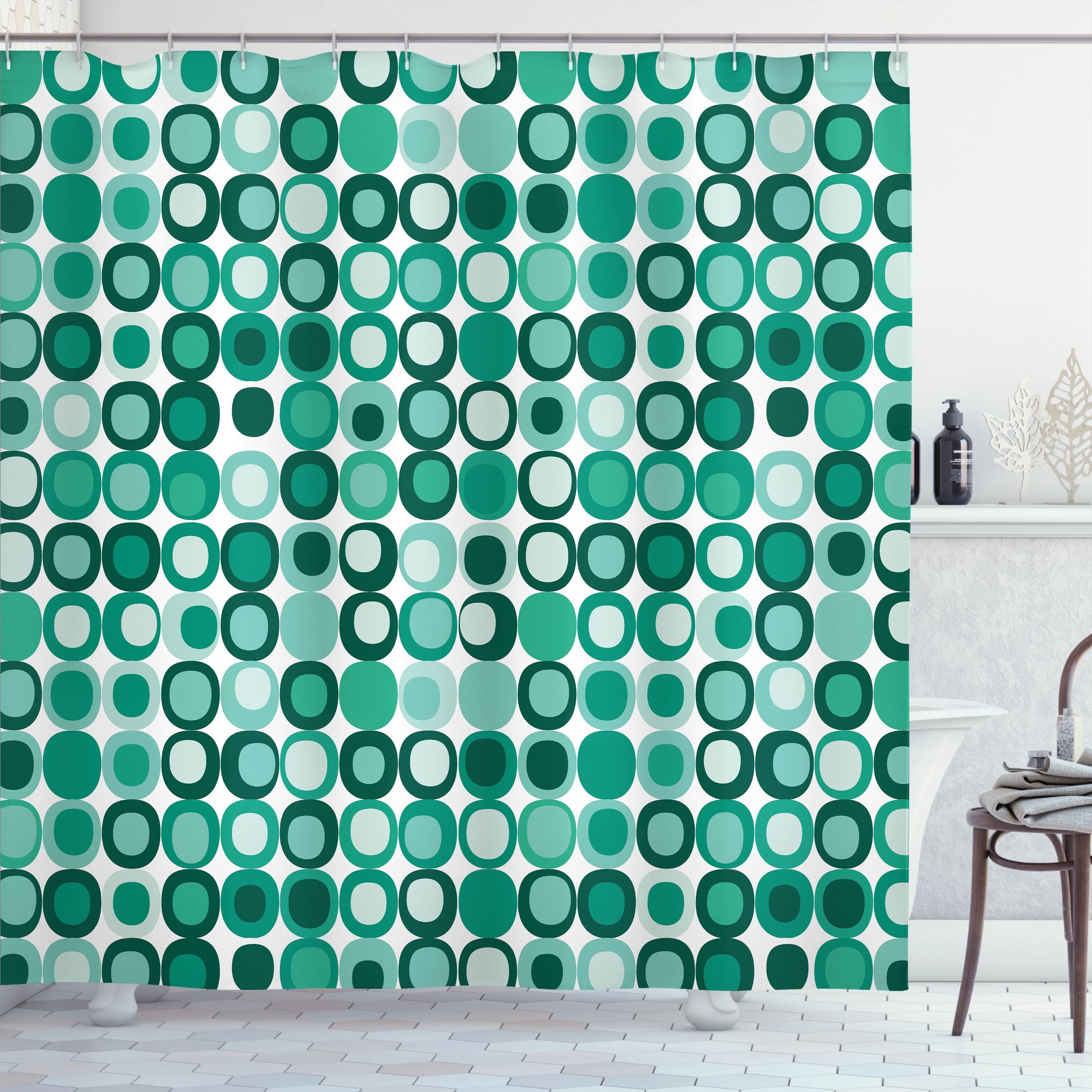 Geometric Shower Curtain with Hooks Included