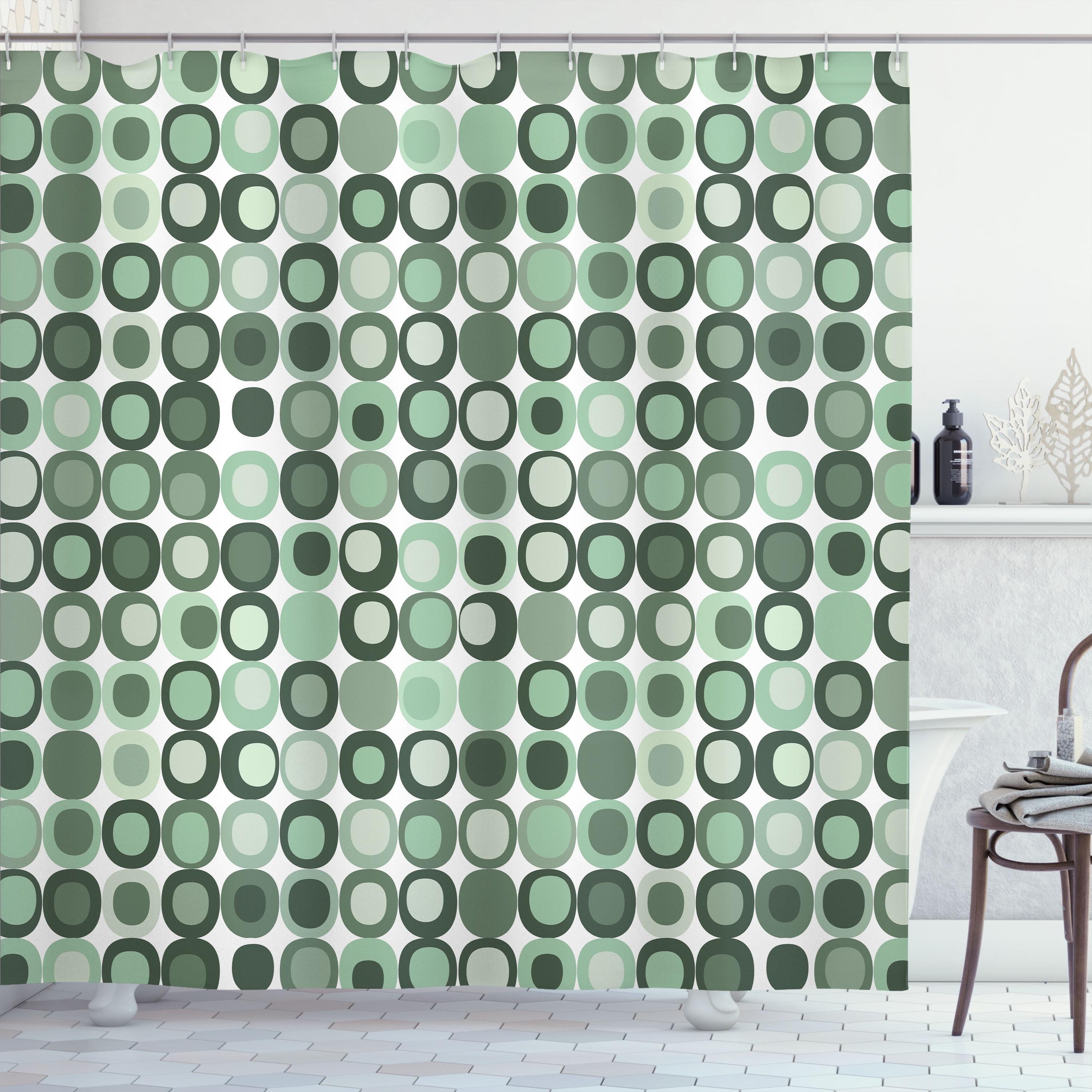 Geometric Shower Curtain with Hooks Included