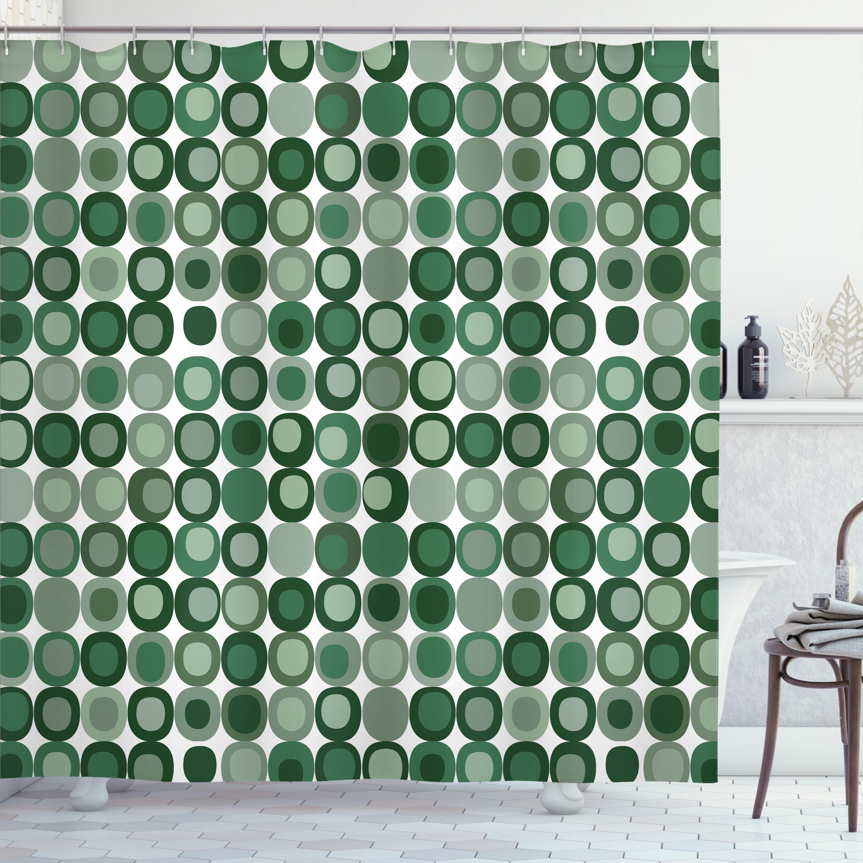 Geometric Shower Curtain with Hooks Included