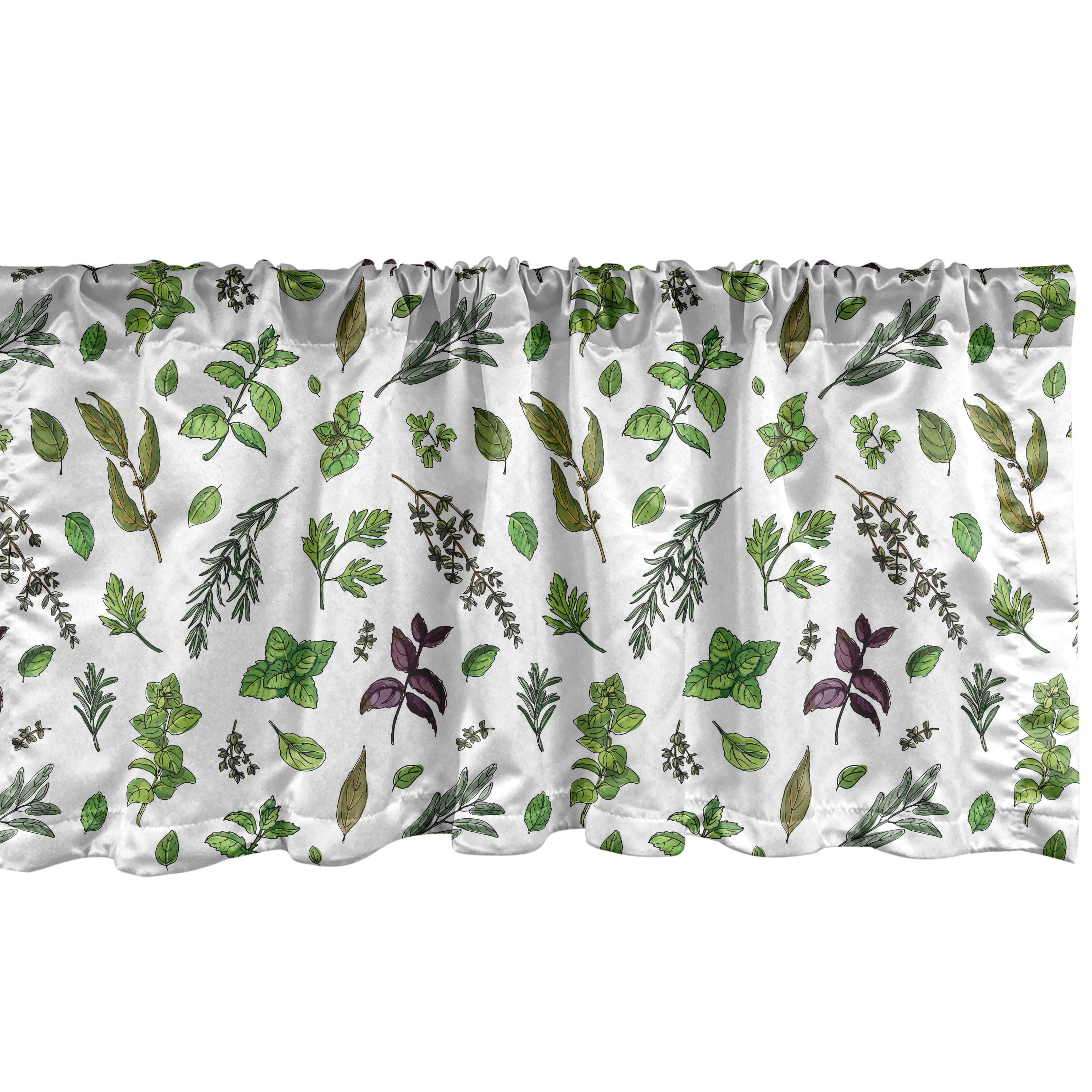 Floral Sateen Ruffled 54'' W Window Valance in