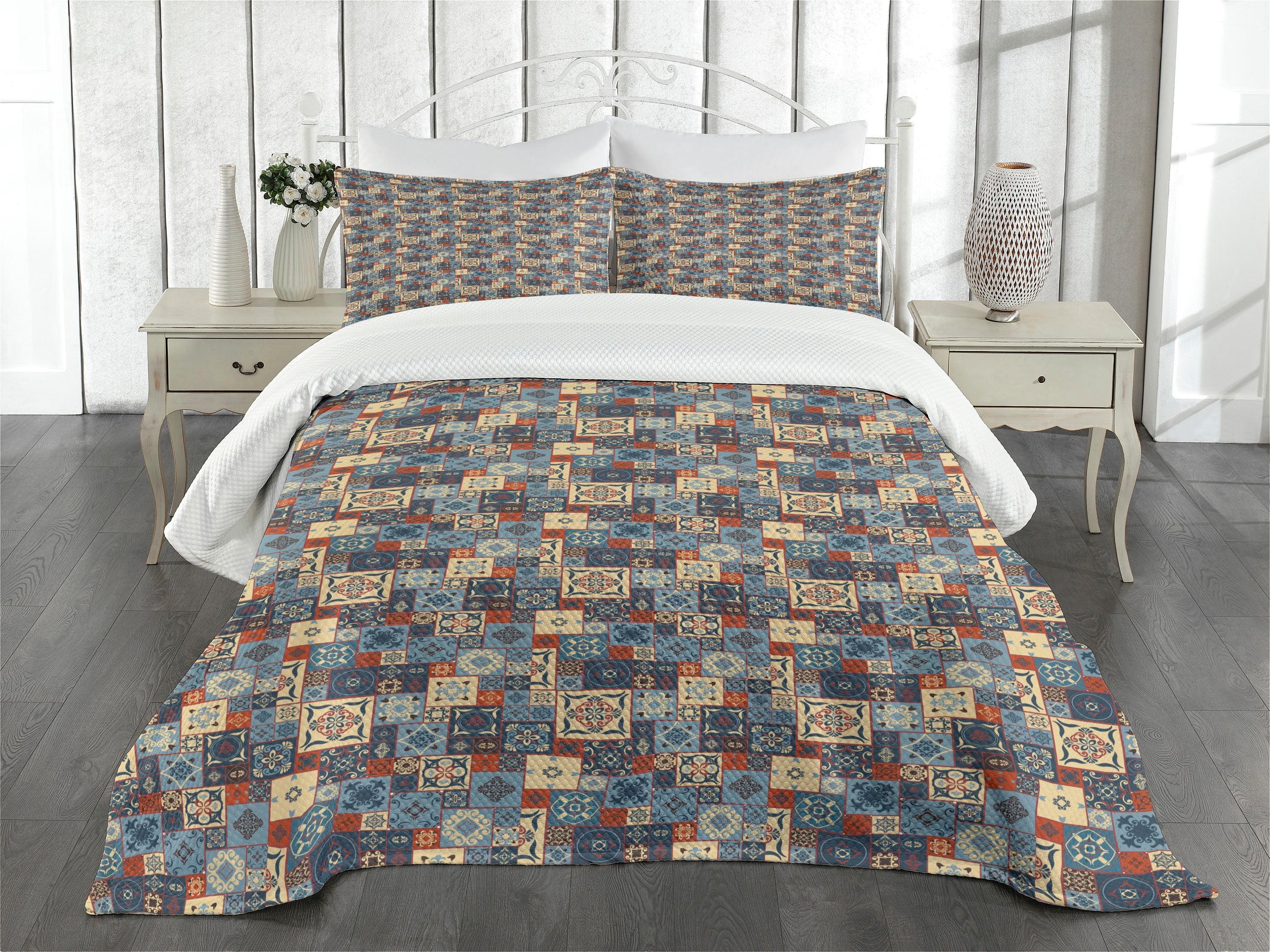 Ambensonne Moroccan Bedspread Tunisian Slate Blue