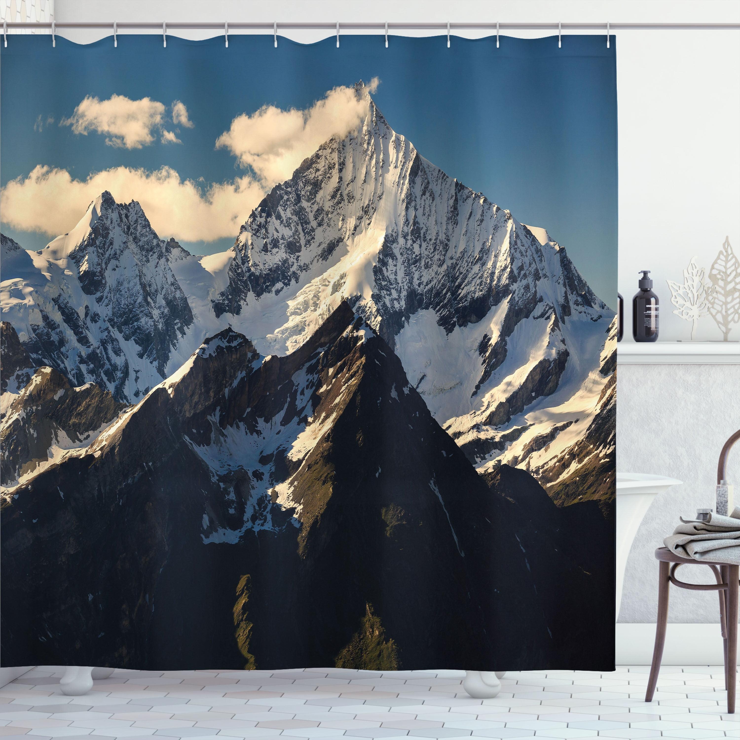 Lake Shower Curtain with Hooks Included