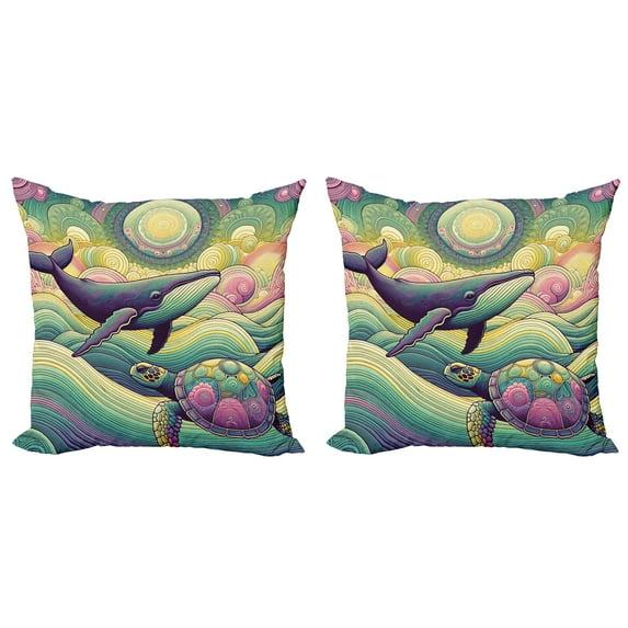 Ambesonne Reversible Pillow Cover (Set of 2)