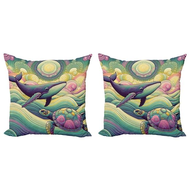 Ambesonne Reversible Pillow Cover (Set of 2)
