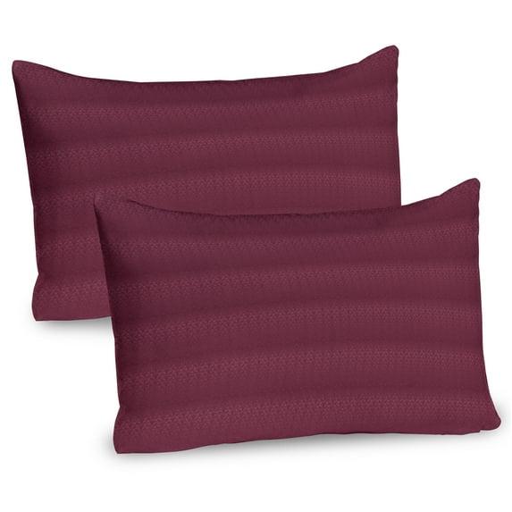 Ambesonne Ambesonne Oriental Pillow Sham 2 Pack Curlicue Tulip Flower Leaf Dried Rose Pale Maroon