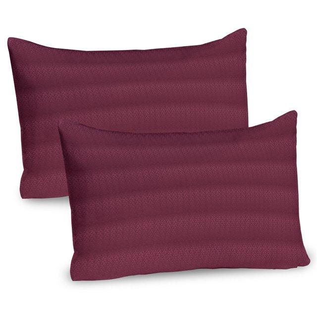 Ambesonne Ambesonne Oriental Pillow Sham 2 Pack Curlicue Tulip Flower Leaf Dried Rose Pale Maroon