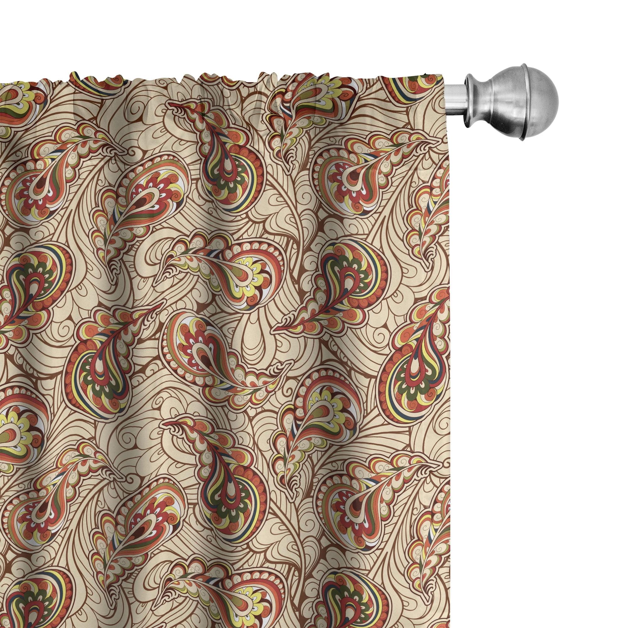 Ambesonne Fall Semi-Sheer Rod Pocket Sliding Panel (Set of 2)