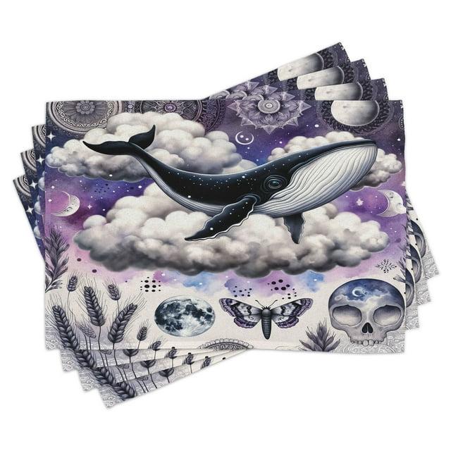 Ambesonne Polyester Lavender Dark Indigo Rectangle Placemat (Set of 4)
