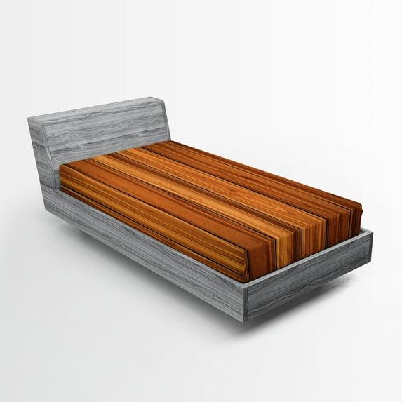 Ambesonne Microfiber Striped Fitted Sheet