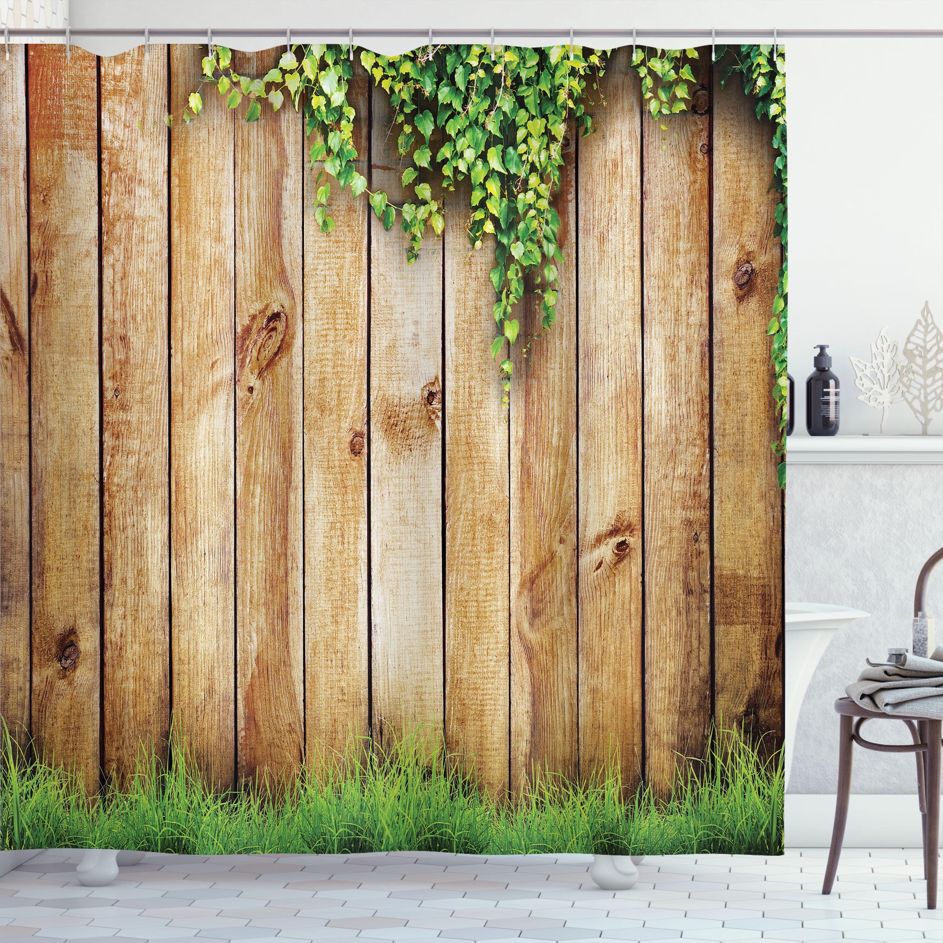 Rustic Home Shower Curtain with Hooks Included