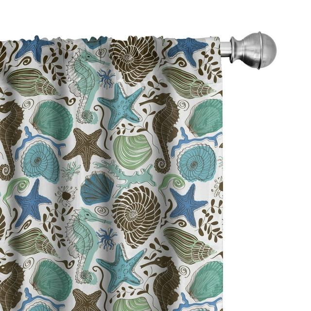Ambesonne Ambesonne Semi-Sheer Rod Pocket Sliding Panel (Set of 2)
