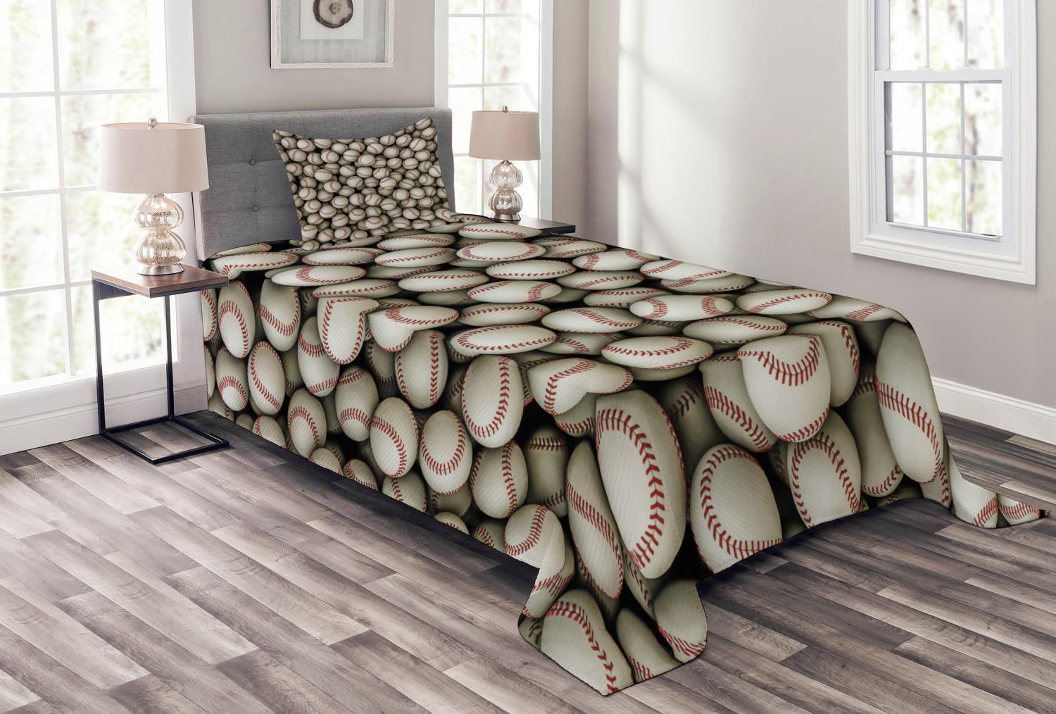 Ambesonne Ambesonne Sports Bedspread Baseball Sport Emblem