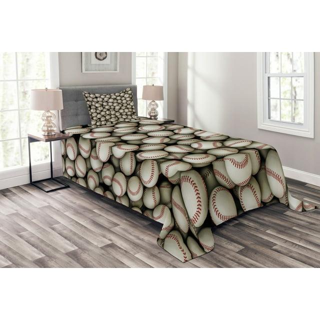 Ambesonne Ambesonne Sports Bedspread Baseball Sport Emblem