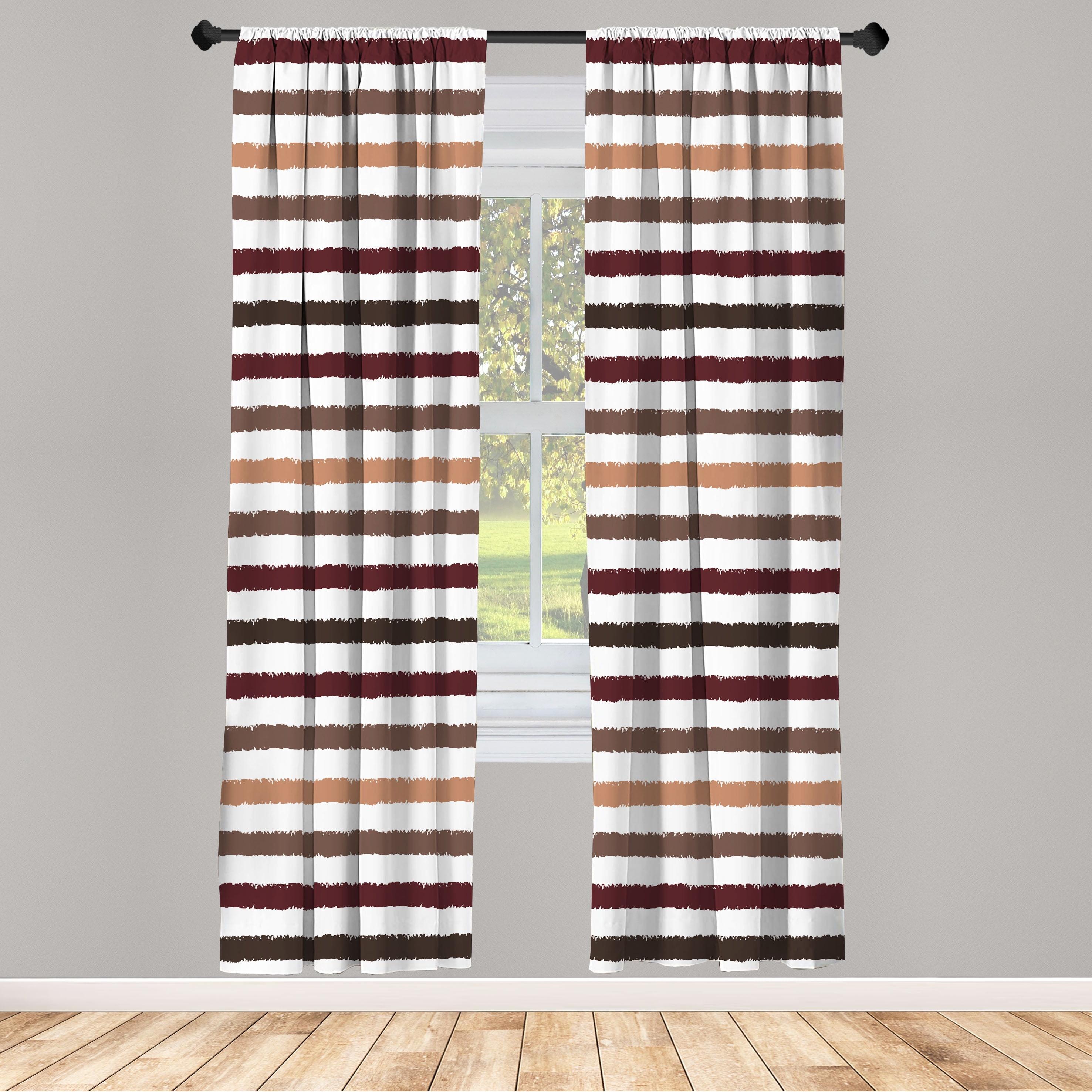 Microfiber Floral Semi-Sheer Rod Pocket Curtain Panels (Set of 2)