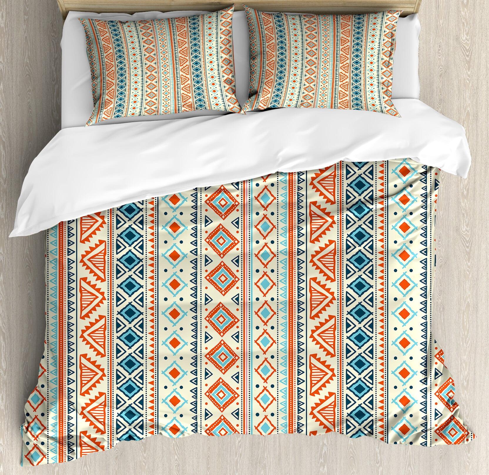 Tribal Eclectic Geometric Shapes Duvet Cover Set