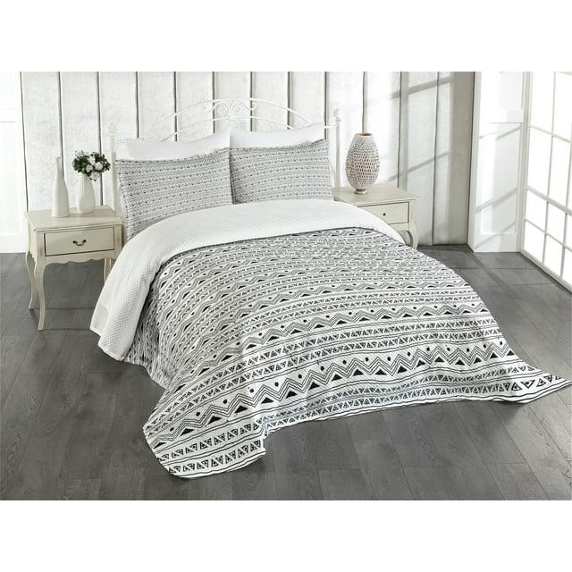 Ambesonne  Black/White Microfiber Rustic Coverlet / Bedspread Set | Wayfair
