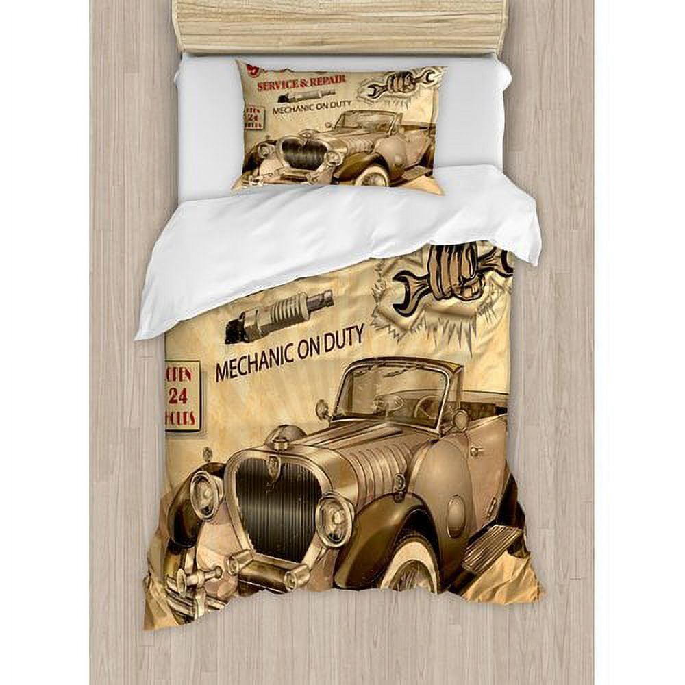 Ambesonne Vintage Industrial Duvet Cover Set