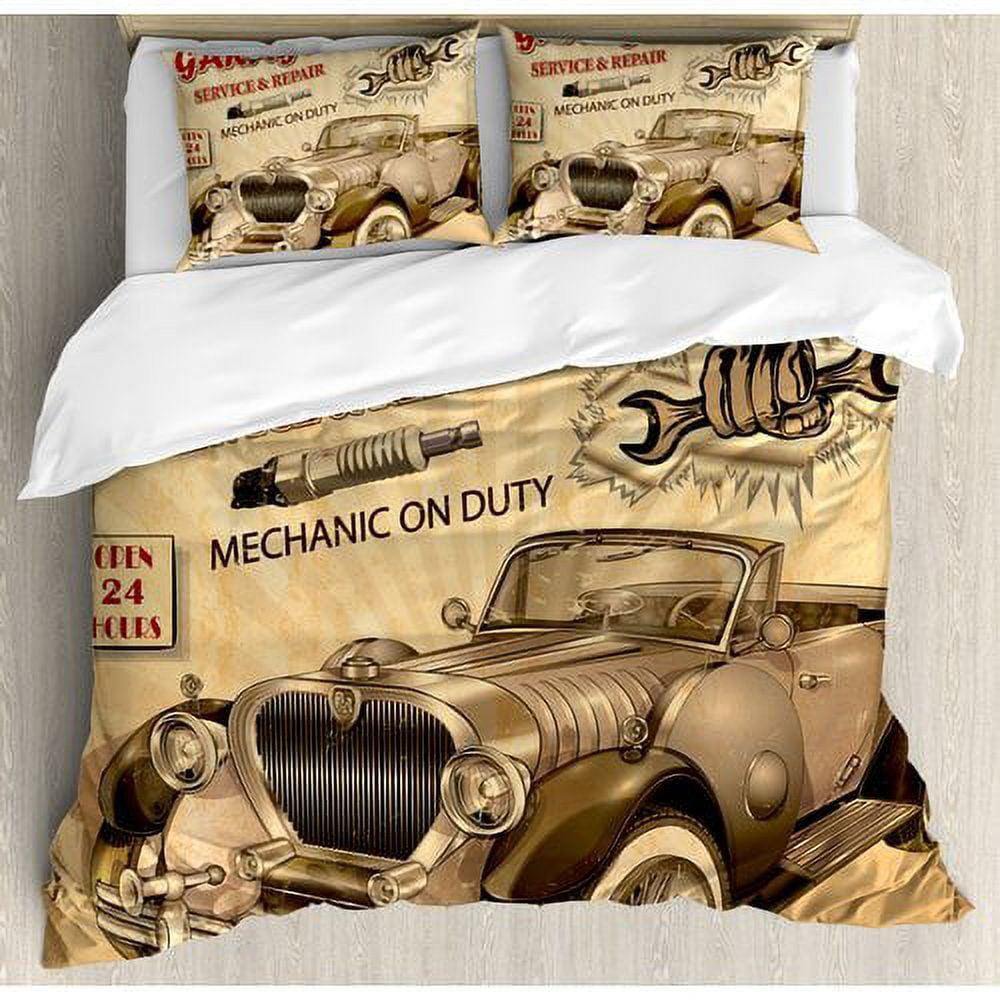 Ambesonne Vintage Industrial Duvet Cover Set