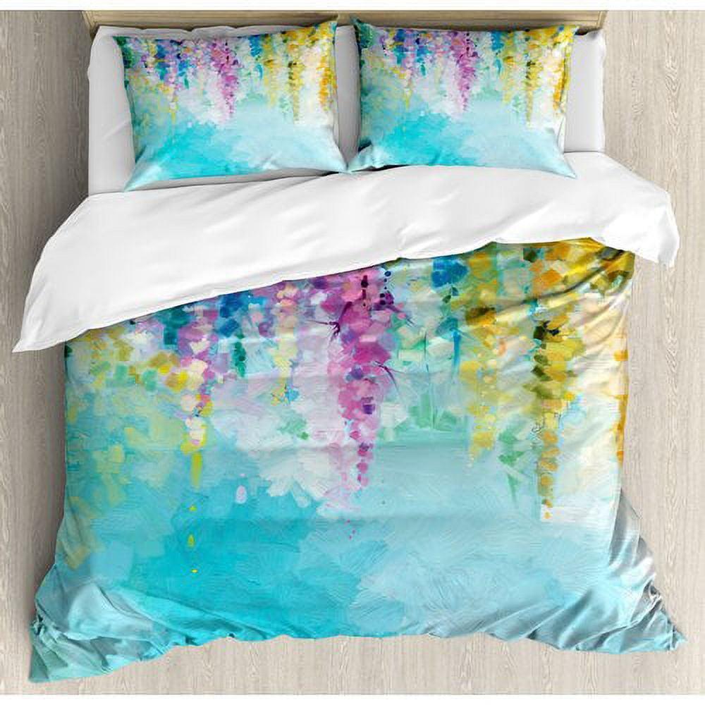 Watercolor Flower Home Modern & Contemporary Abstract Duvet Cover Set