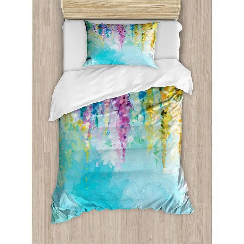 Ambesonne Watercolor Flower Home Modern & Contemporary Abstract Duvet Cover Set
