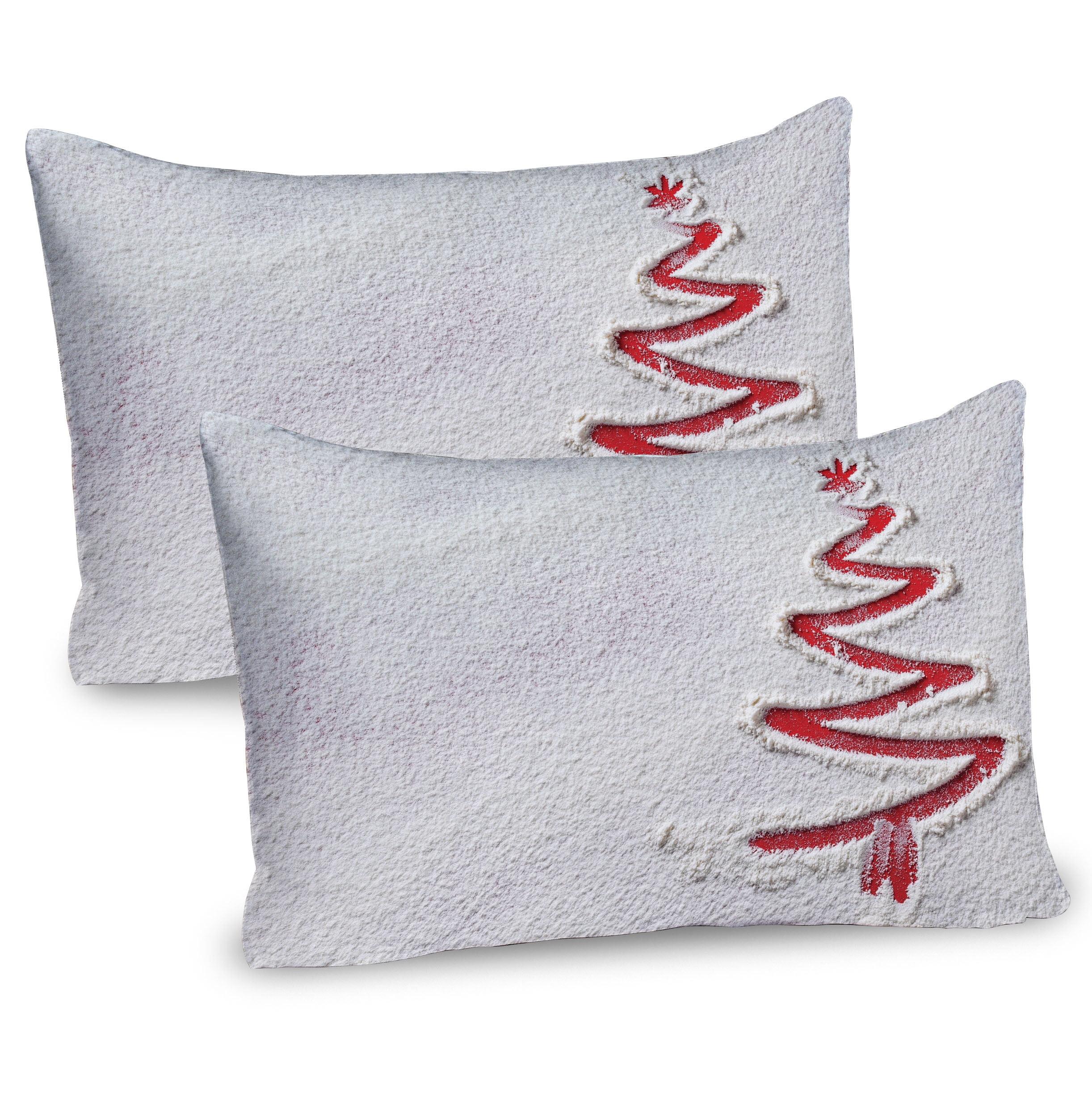 Vermillion Pearl Christmas Tree Microfiber Pillow Shams, 2 Pack, 20" x 26"