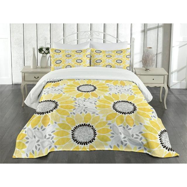 Ambesonne Ambesonne Yellow Bedspread Sun Flower Nature