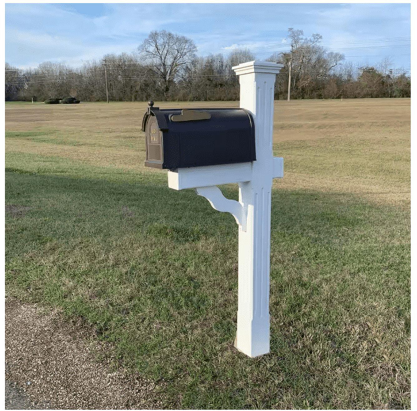 Ambrose Large Bronze Plastic Post Mount Mailbox