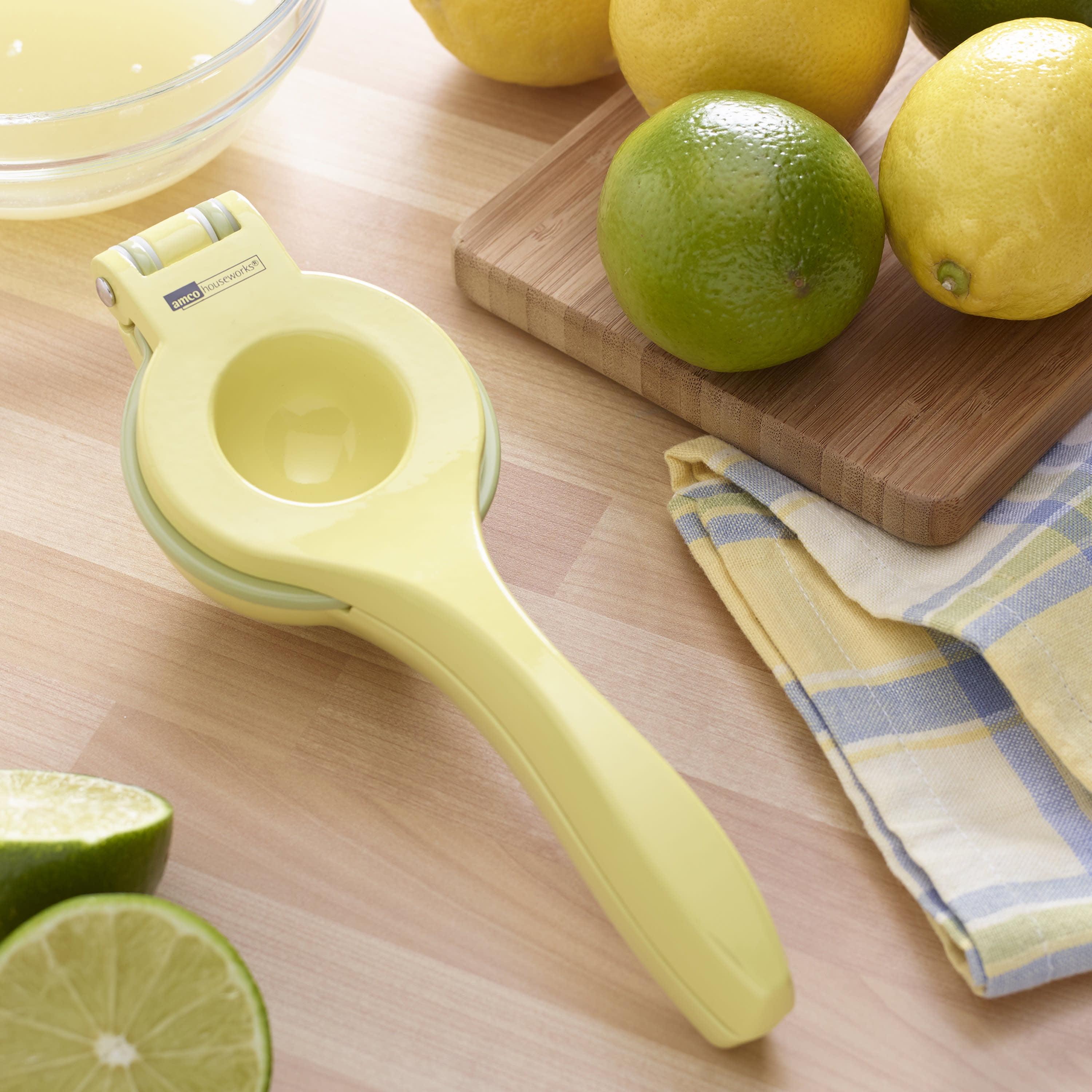 Yellow Aluminum 2-in-1 Lemon and Lime Squeezer