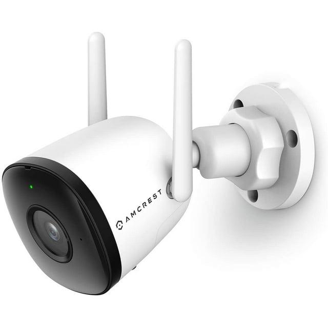 Amcrest 1080P WiFi Camera Outdoor, Smart Home 2MP Bullet IP Security Camera Outdoor Wireless, 98ft Nightvision, Built-in Mic, 102° FOV, 256GB MicroSD Storage (Sold Separately), ASH22-W (Wired Power)