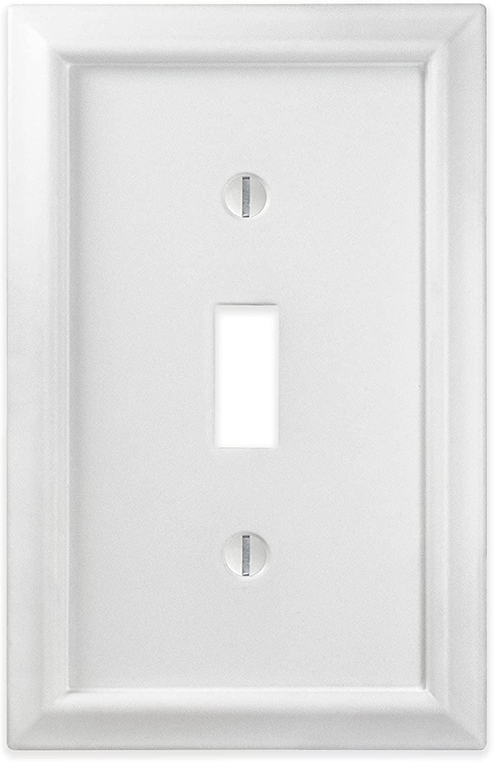 Annabelle White Single Toggle Composite Wall Plate