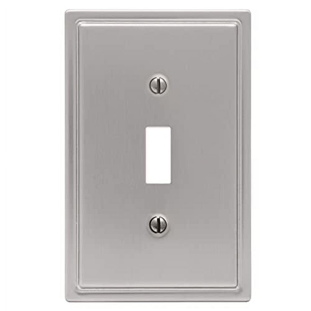 Brushed Nickel Single Toggle Steel Wall Plate