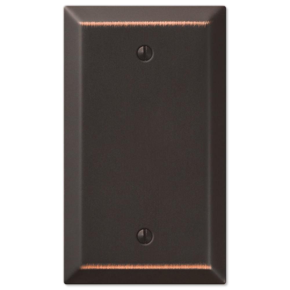 Aged Bronze Single Blank Steel Wallplate