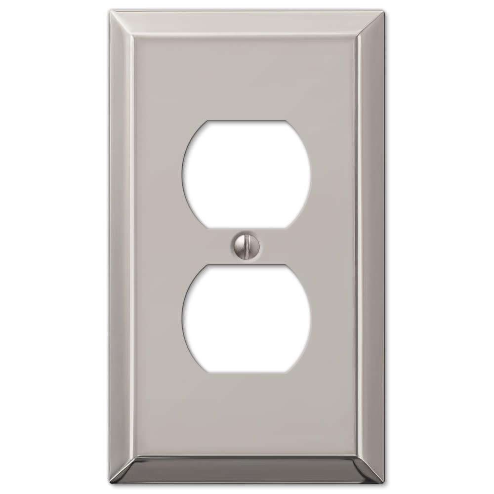 Polished Nickel Steel Single Duplex Wall Plate