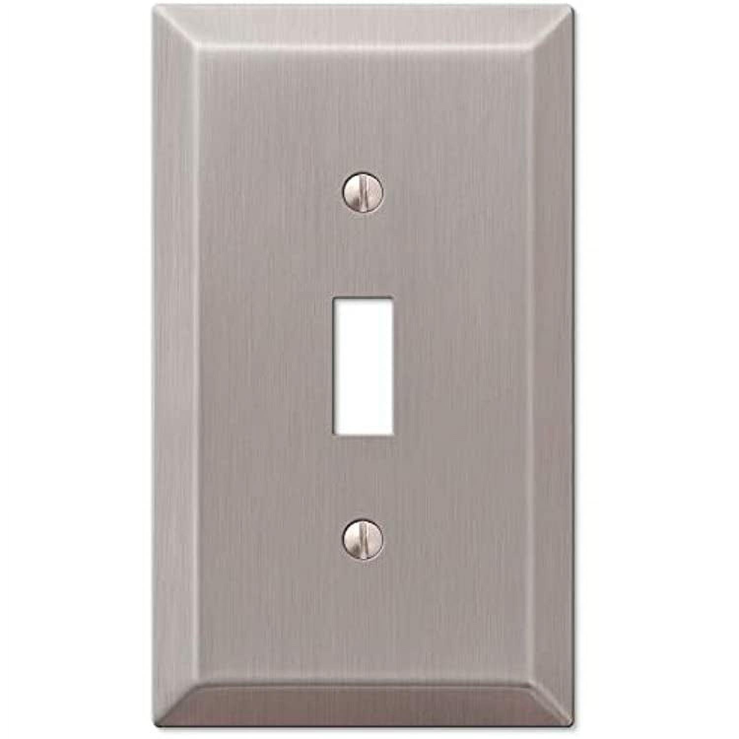 Amerelle Brushed Nickel 1-Gang Toggle Wall Plate