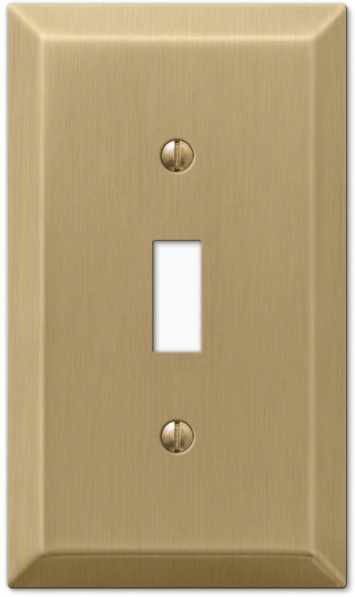 Brushed Bronze Single Toggle Steel Wall Plate