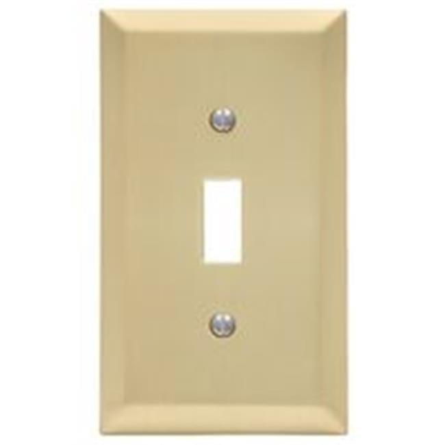 Amerelle Satin Brass 1-Gang Steel Toggle Wall Plate