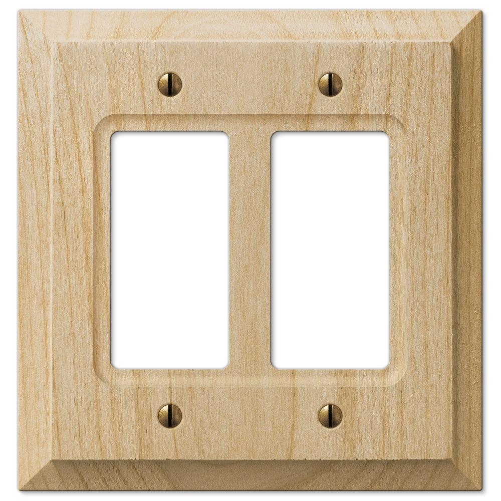 Unfinished Wood Triple Rocker Wall Plate