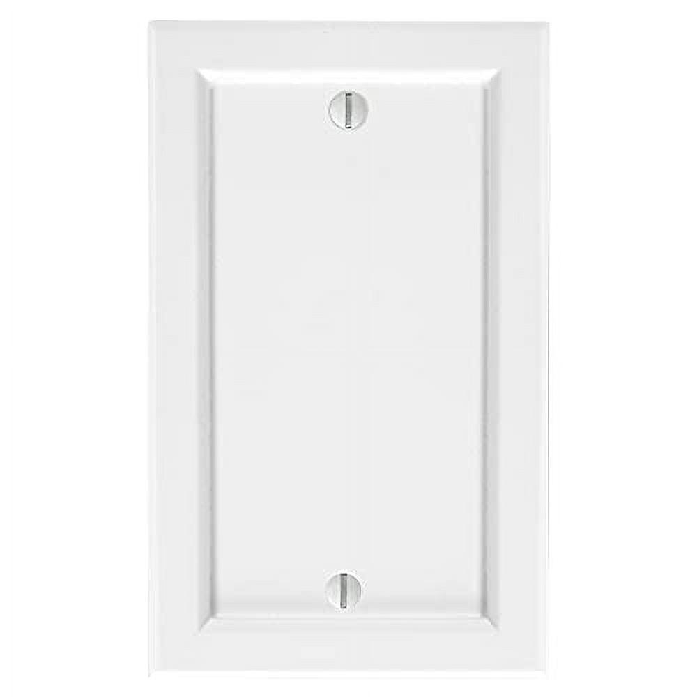 White Wood Single Blank Decorative Wallplate