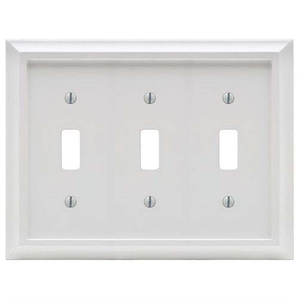 Deerfield No Subject 3 - Gang Toggle Light Switch Standard Wall Plate