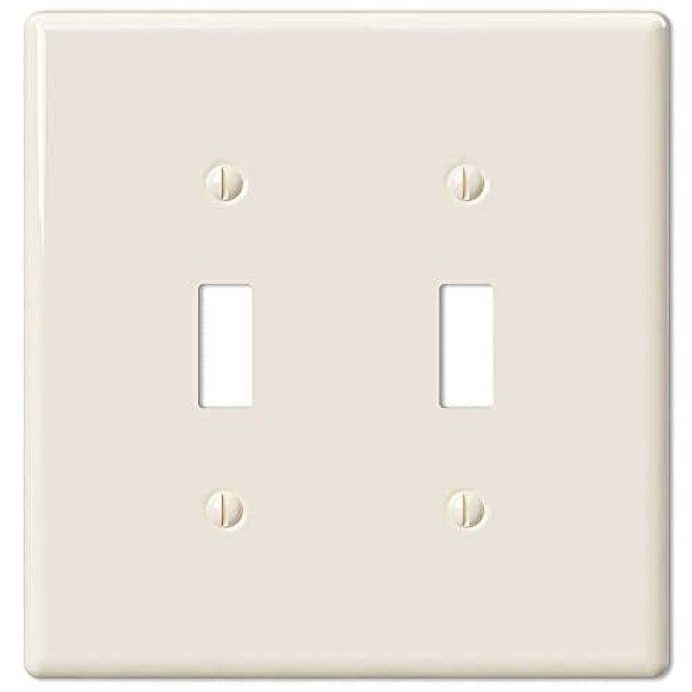 Biscuit Ceramic Double Toggle Wallplate