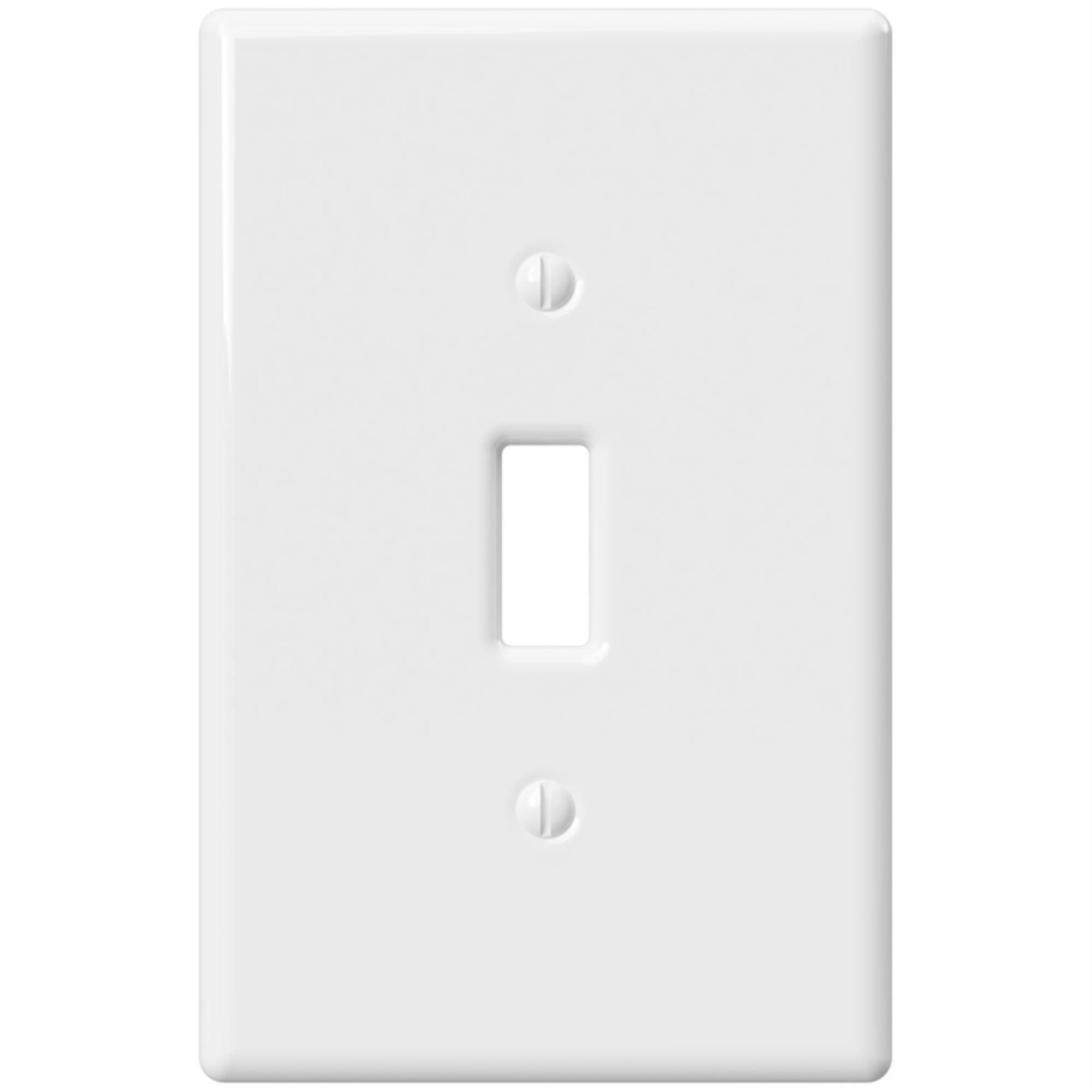 Amerelle Metro White Stamped Steel Toggle Wall Plate