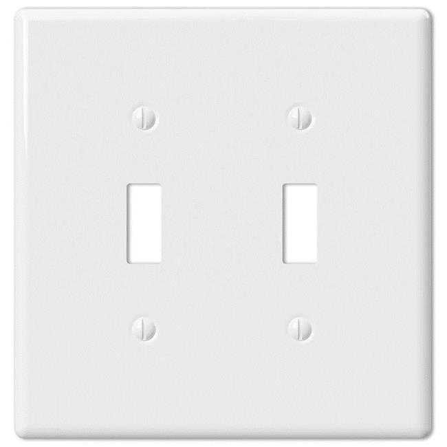 Amerelle Metro White 2 gang Ceramic Toggle Wall Plate 1 pk