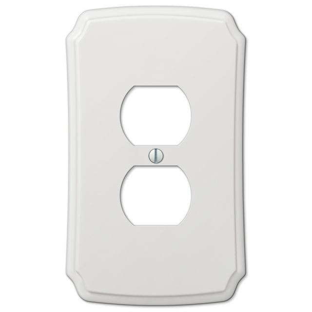 Amerelle 37D Classic Wallplate, 1 Duplex, Composite, White, 1-Pack