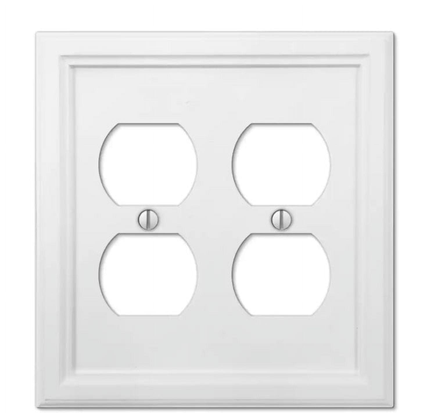 White Composite Double Duplex Wall Plate