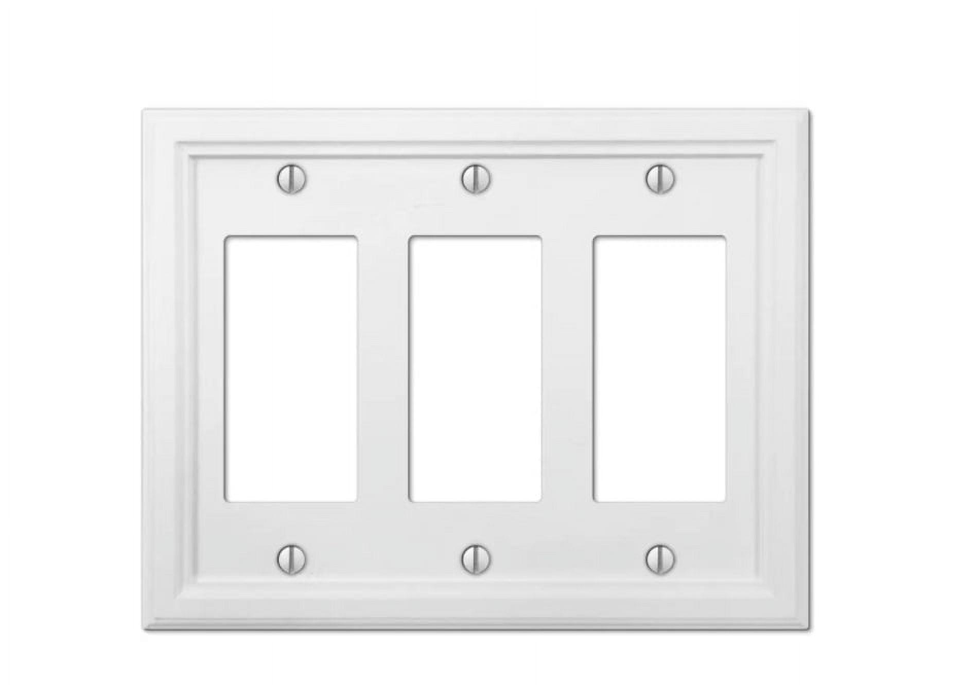 Elly White Composite 3-Gang Rocker Wall Plate