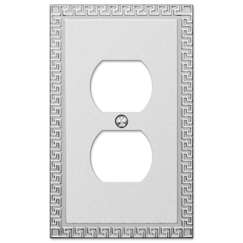 AmerTac Greek No Subject 1 - Gang Duplex Outlet Standard Wall Plate
