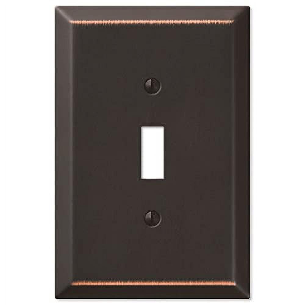 Aged Bronze Oversized Single Toggle Steel Wallplate