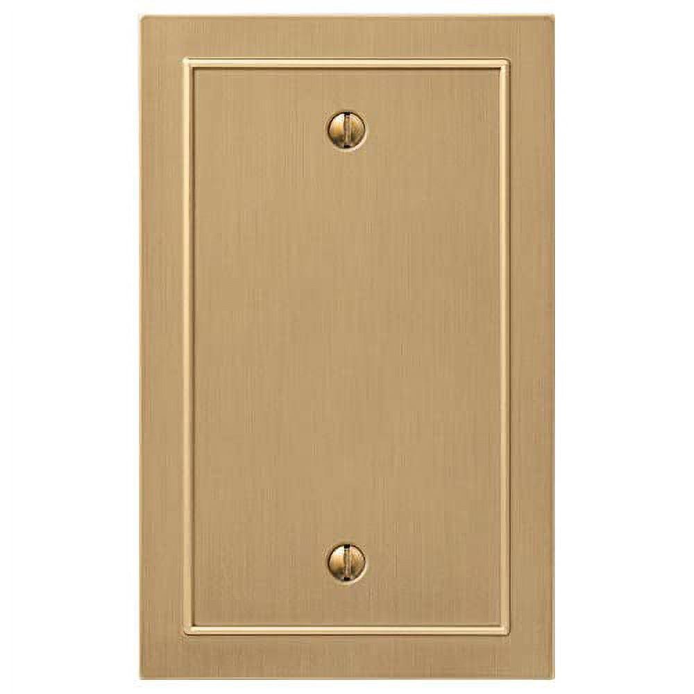 Bethany Brushed Bronze Single Blank Metal Wall Plate