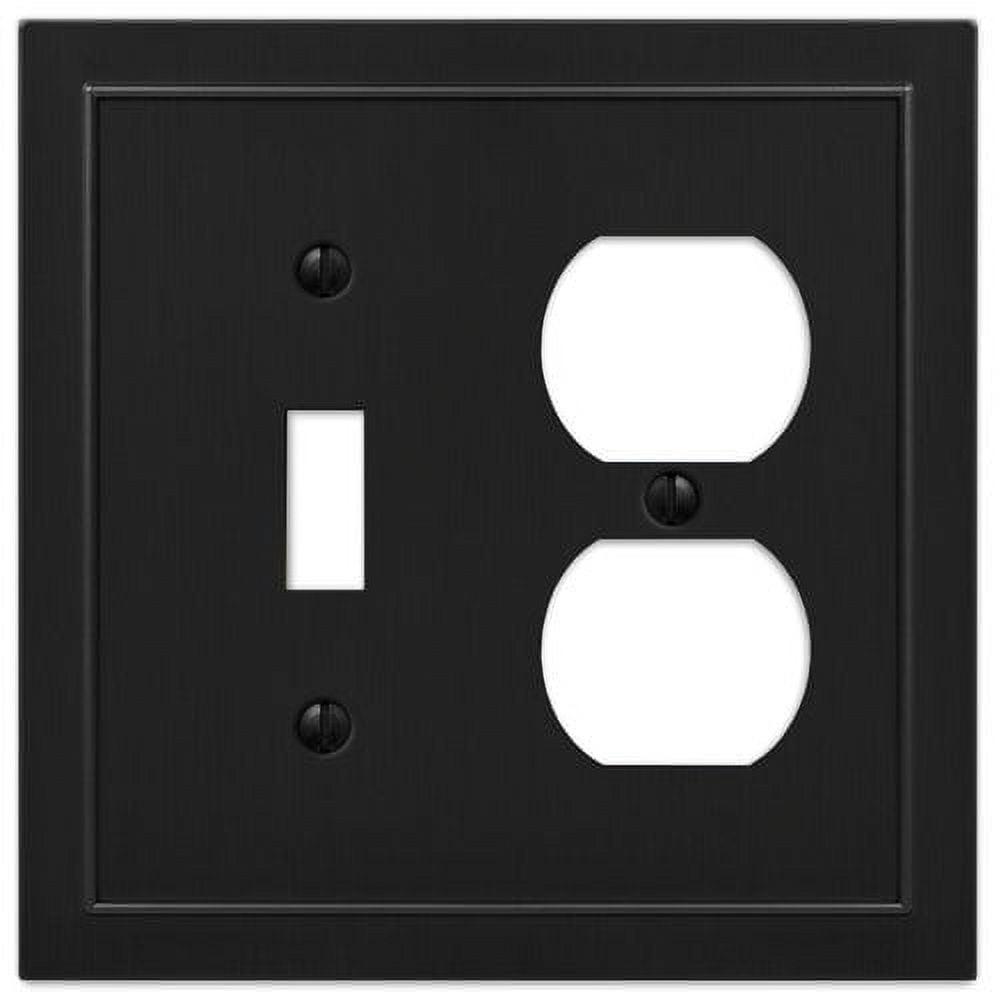 Bethany Black Cast Metal Single Toggle and Duplex Wallplate