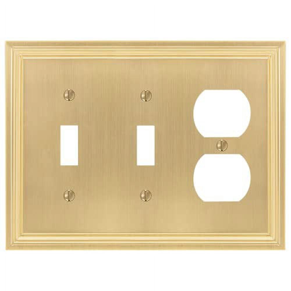 Satin Brass 3-Gang Metal Wall Plate